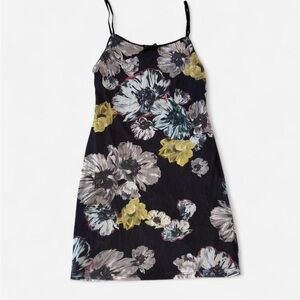 Urban Renewal Black Slip Top with Lace Trim